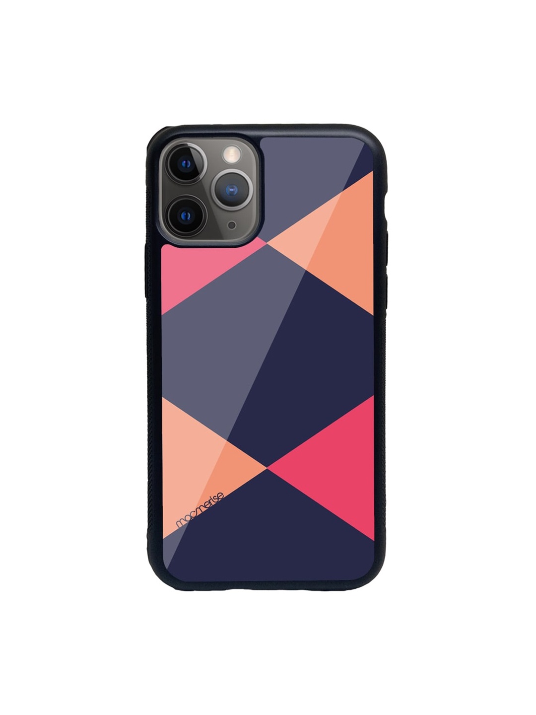 

macmerise Black & Navy Blue Criss Cross iPhone 11 Pro Max Back Case