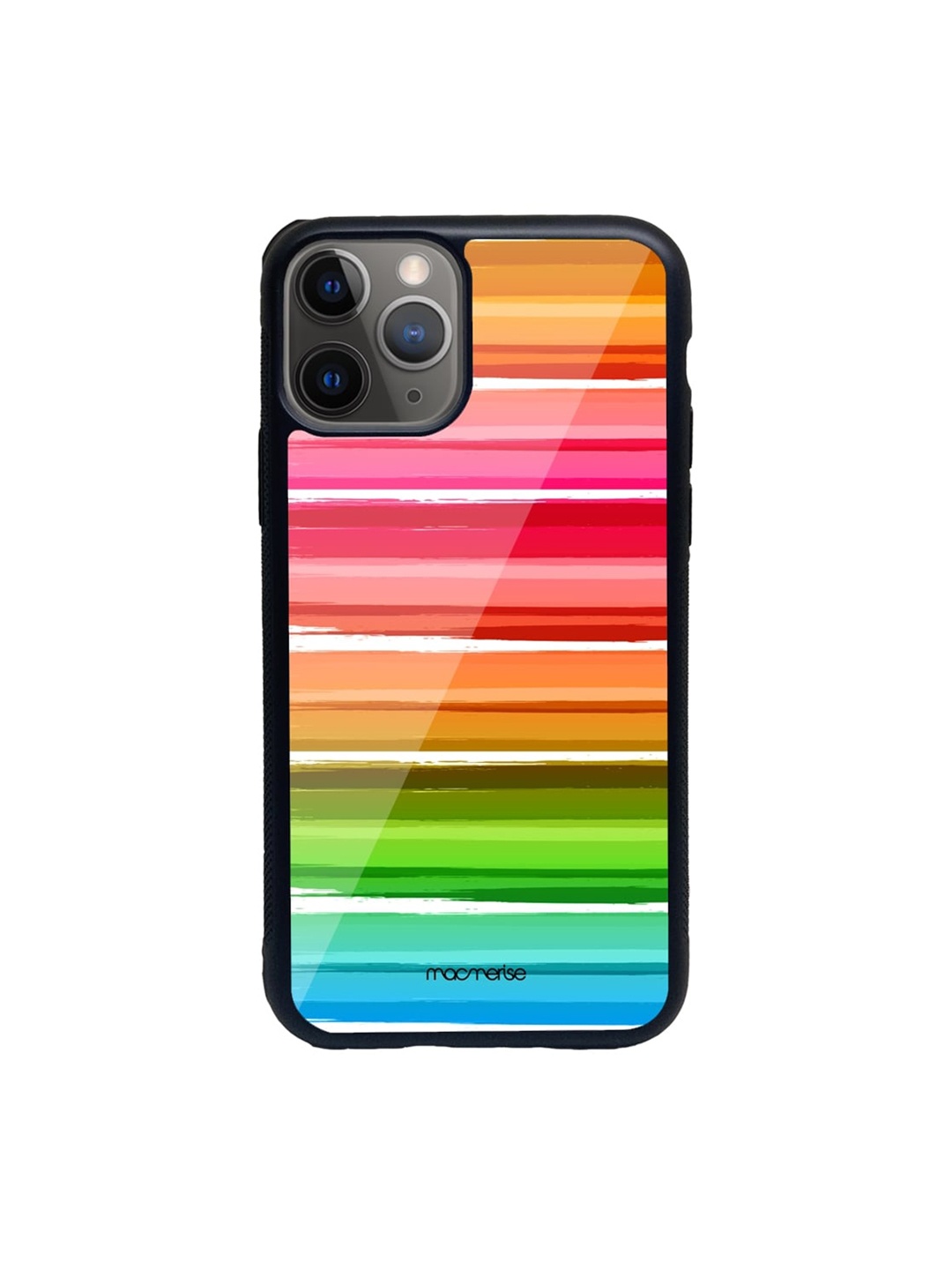 

macmerise Pink & Orange Colourful Brush Strokes Pattern iPhone 11 Pro Max Back Case
