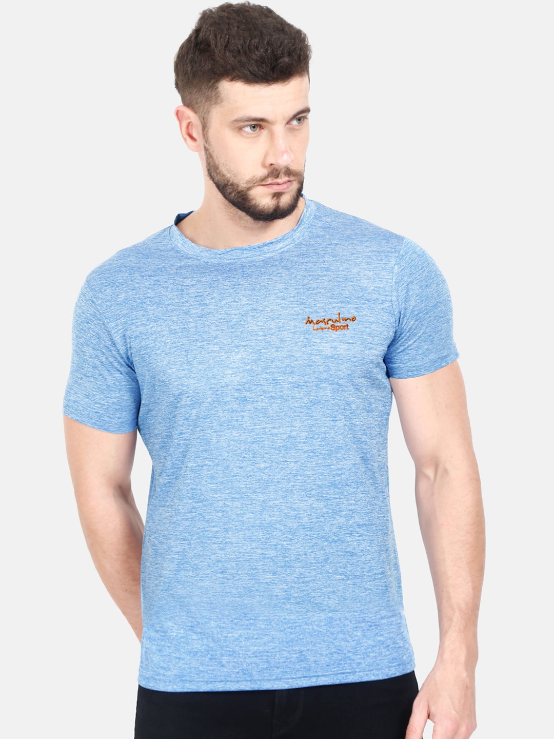 

Masculino Latino Men Blue Rapid-Dry Sports T-shirt