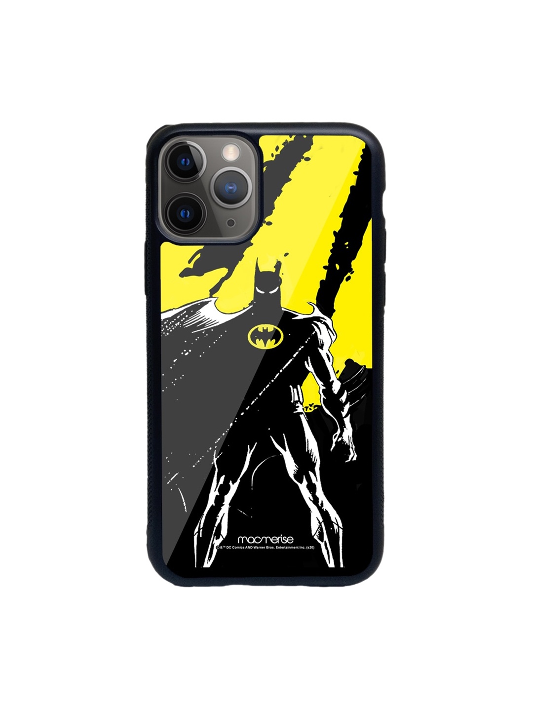 

macmerise Yellow & Black Batman Printed iPhone 11 Pro Max Back Case