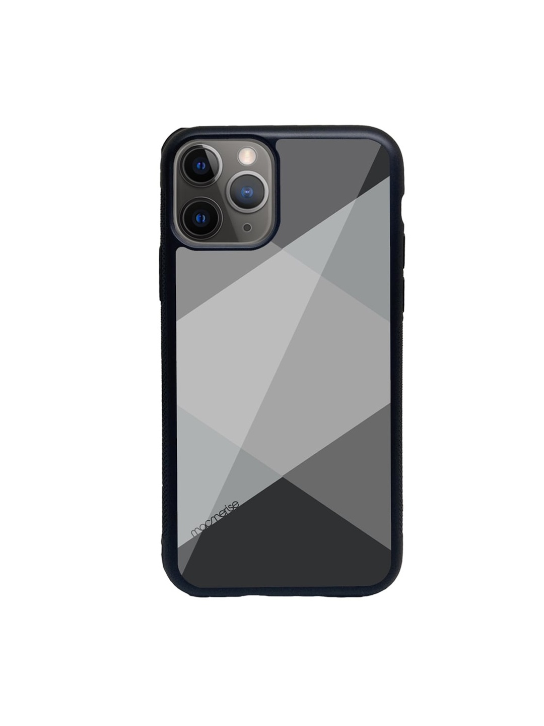 

macmerise Grey & Black Criss Cross Pattern iPhone 11 Pro Max Back Case