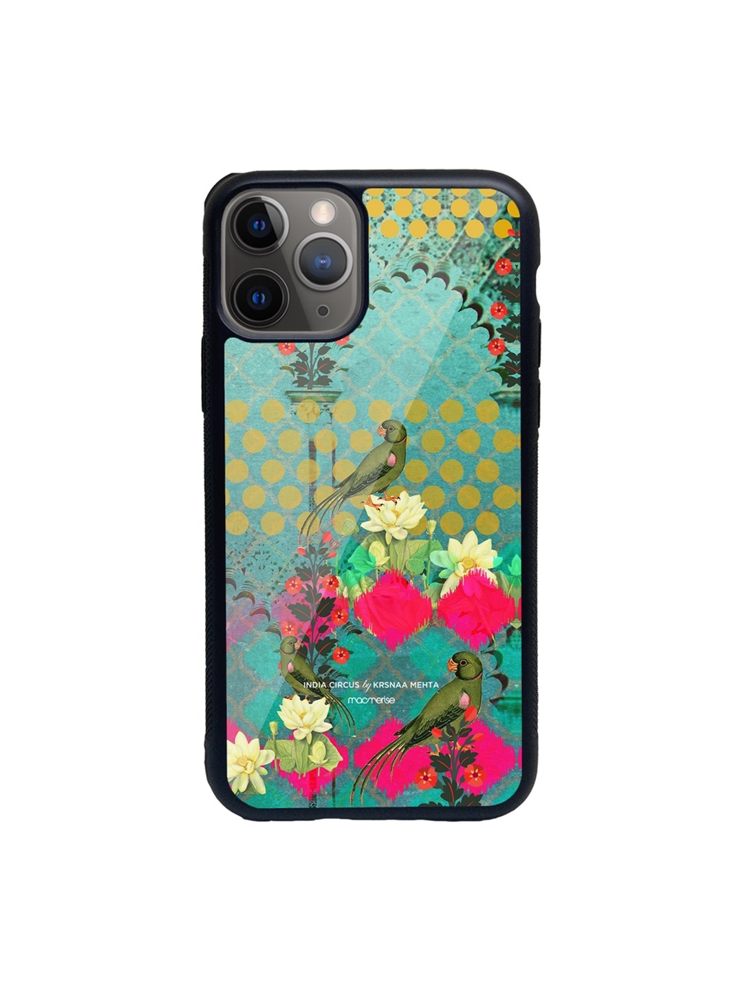 

macmerise Blue & Pink Mitthu Miya Pattern iPhone 11 Pro Max Back Case