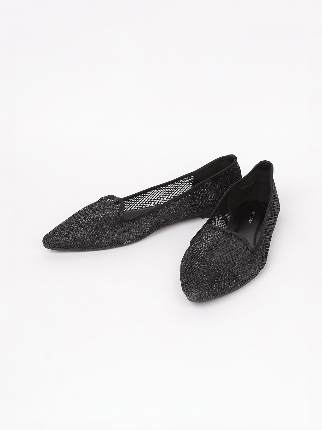 

Melange by Lifestyle Women Black Woven Design PU Ballerinas