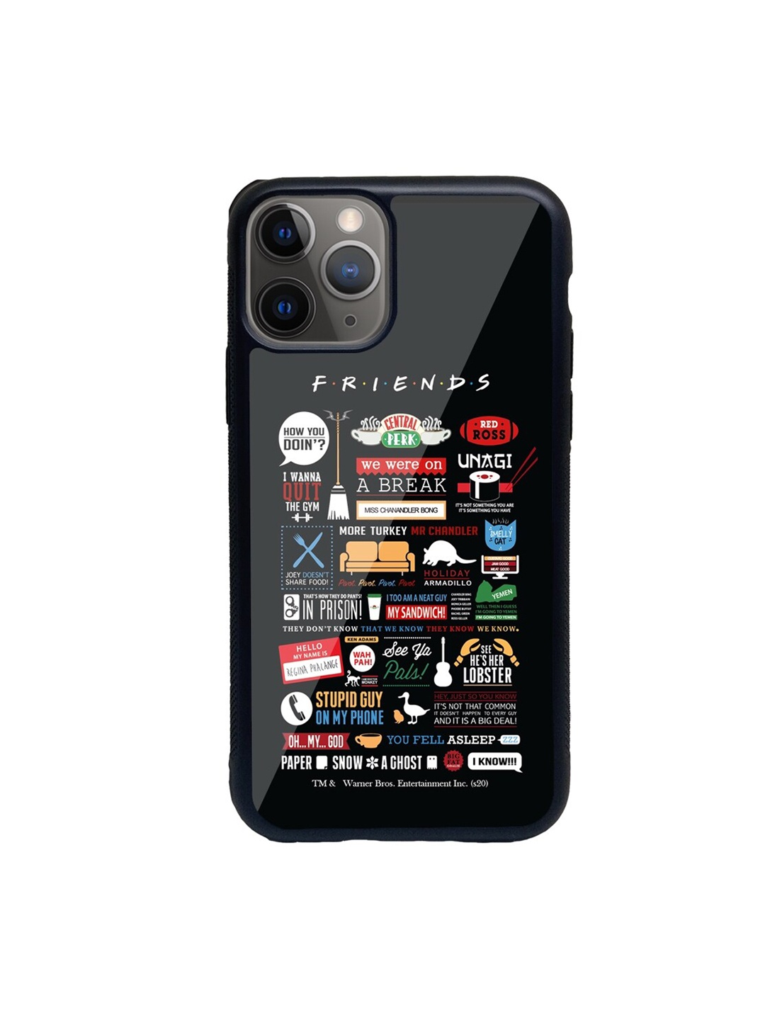 

macmerise Black & White Friends Infographic Printed iPhone 11 Pro Max Back Case
