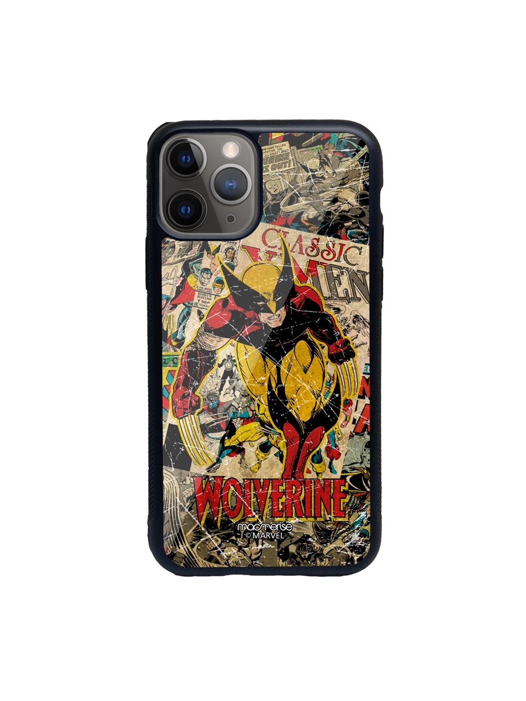 

Macmerise Black & Red Comic Wolverine Glass iPhone 11 Pro Max Phone Case