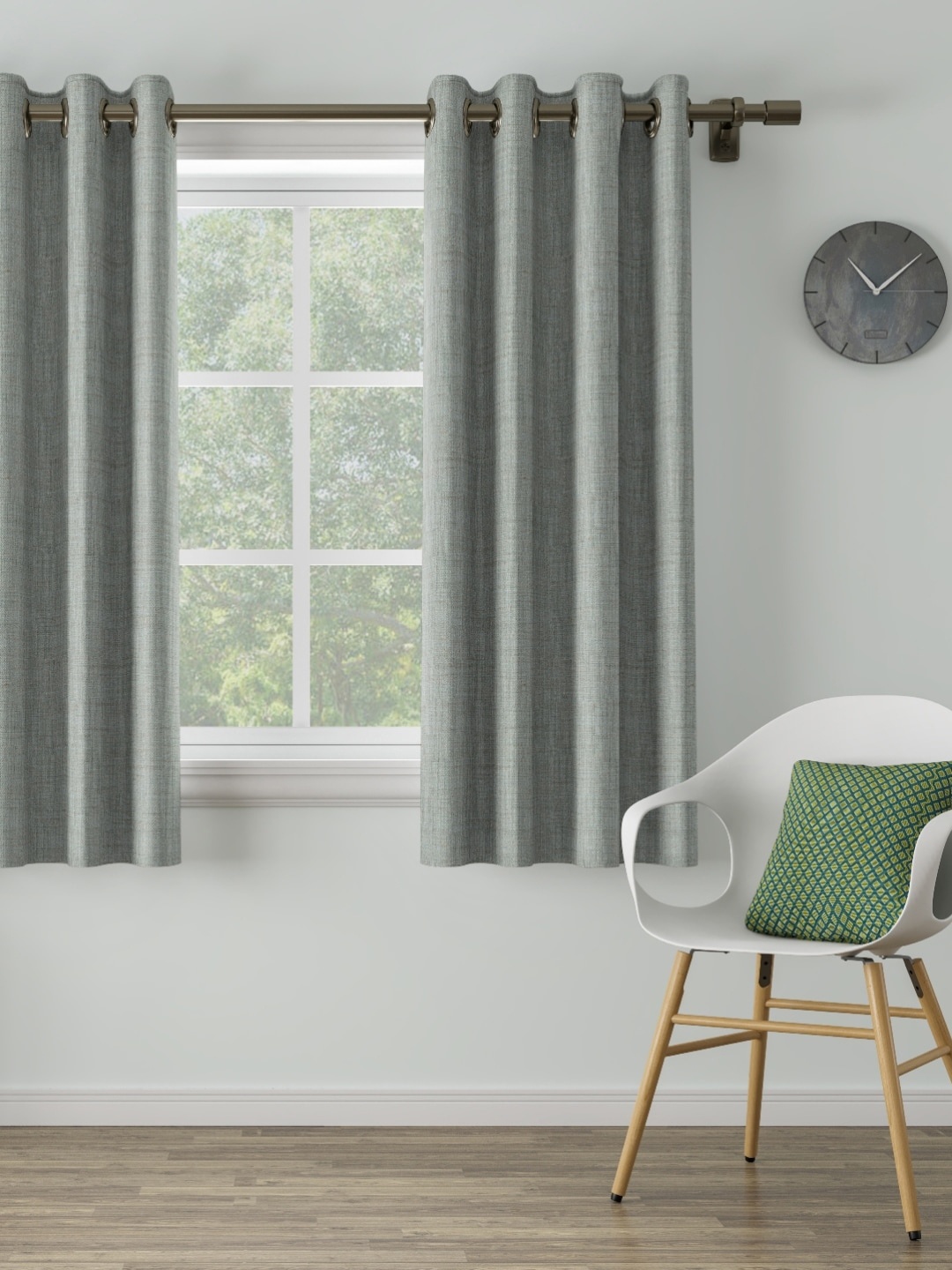 

DDecor Grey Single Sheer Curtain