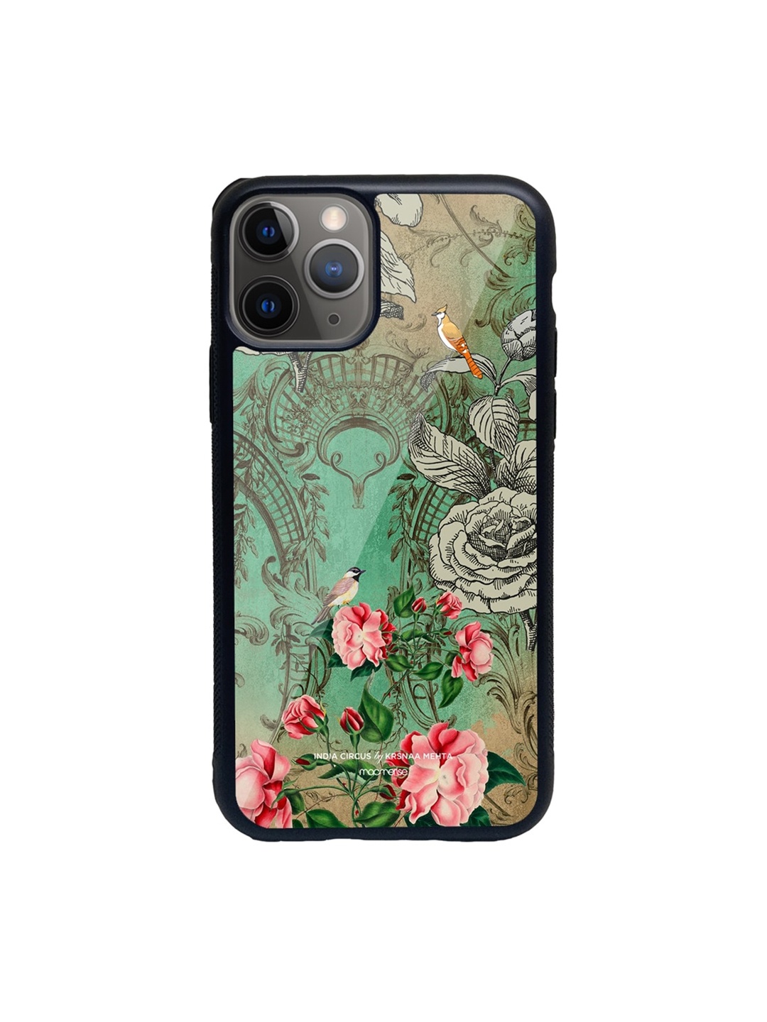 

macmerise Multicoloured Bird gaze Glass Phone Case for iPhone 11 Pro Max, Multi