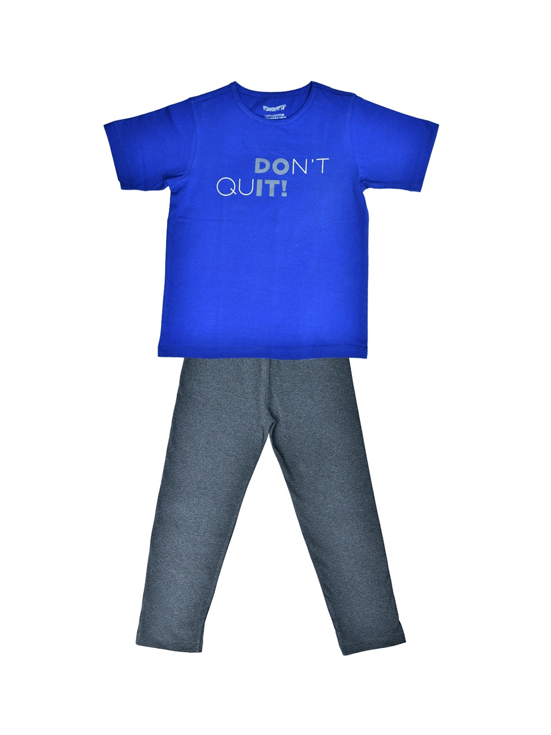

FUNKRAFTS Boys Blue & Grey Printed Night suit
