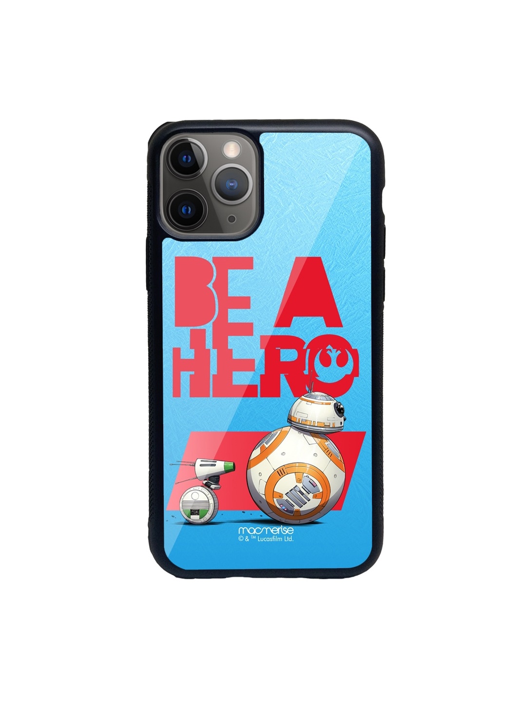 

macmerise Black & Blue Be A Hero iPhone 11 Pro Max Back Case