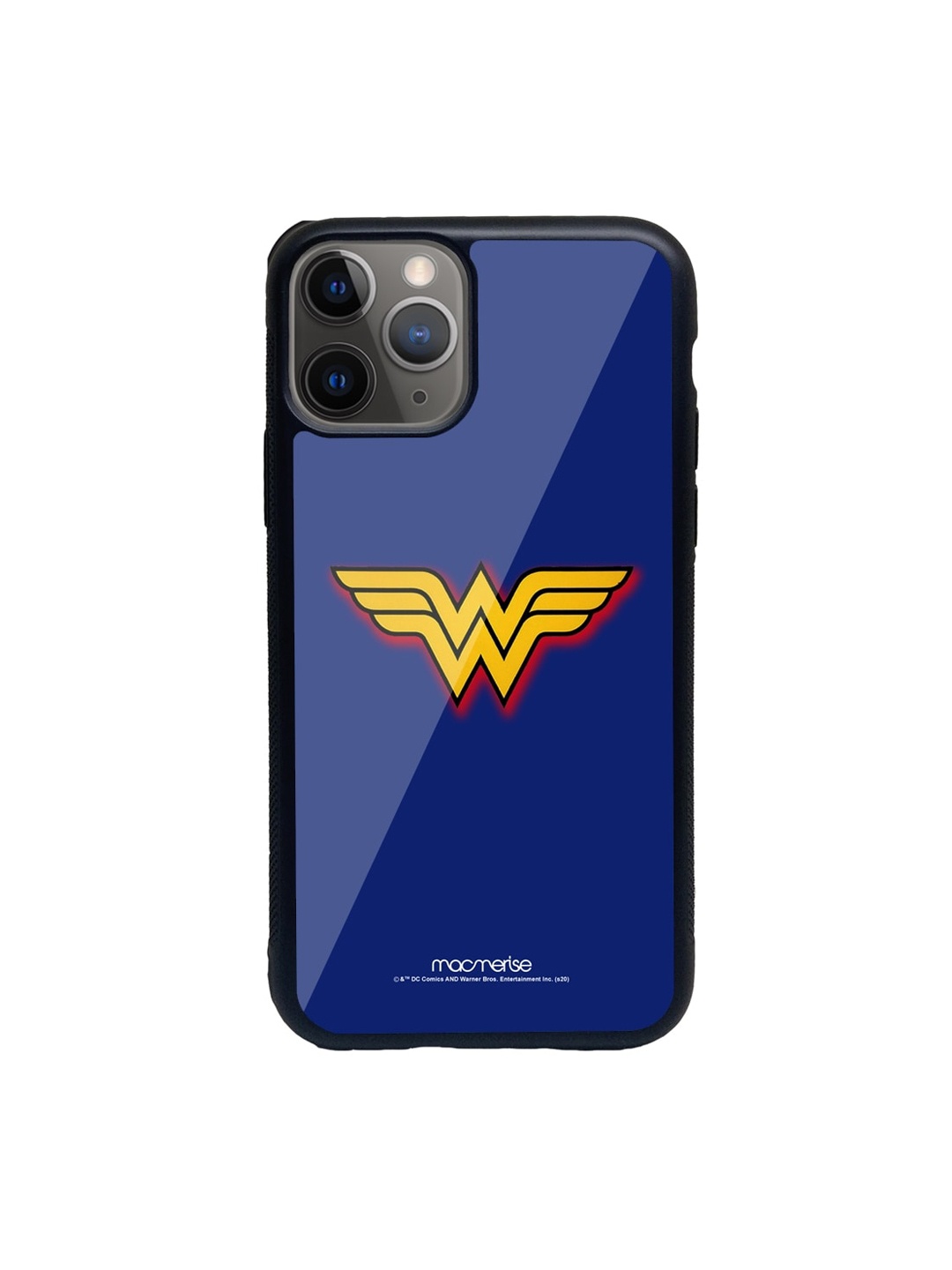 

macmerise Yellow & Blue Logo Wonder Woman Pattern iPhone 11 Pro Max Back Case