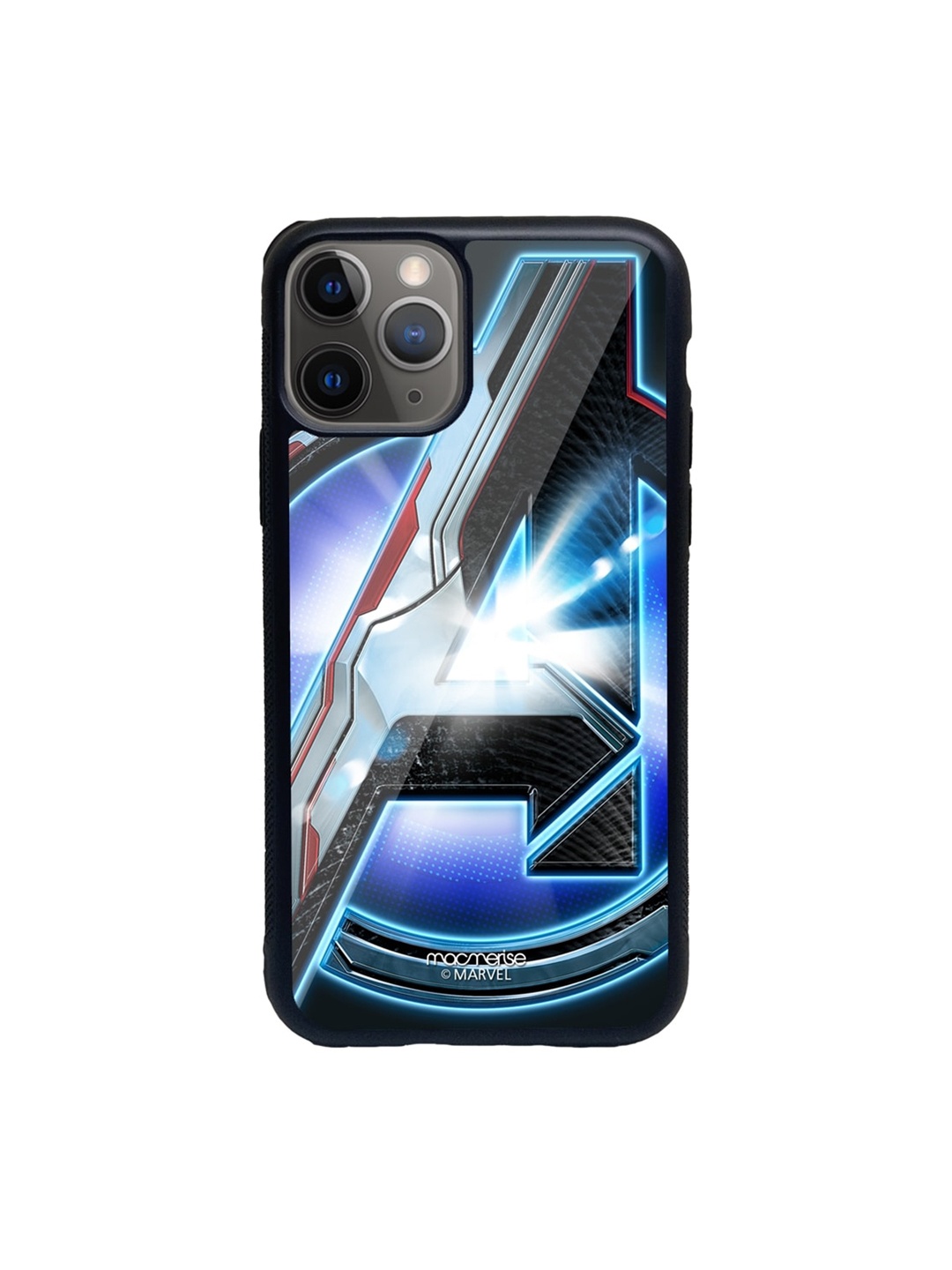 

macmerise Blue & Grey Endgame Logo Pattern iPhone 11 Pro Max Back Case