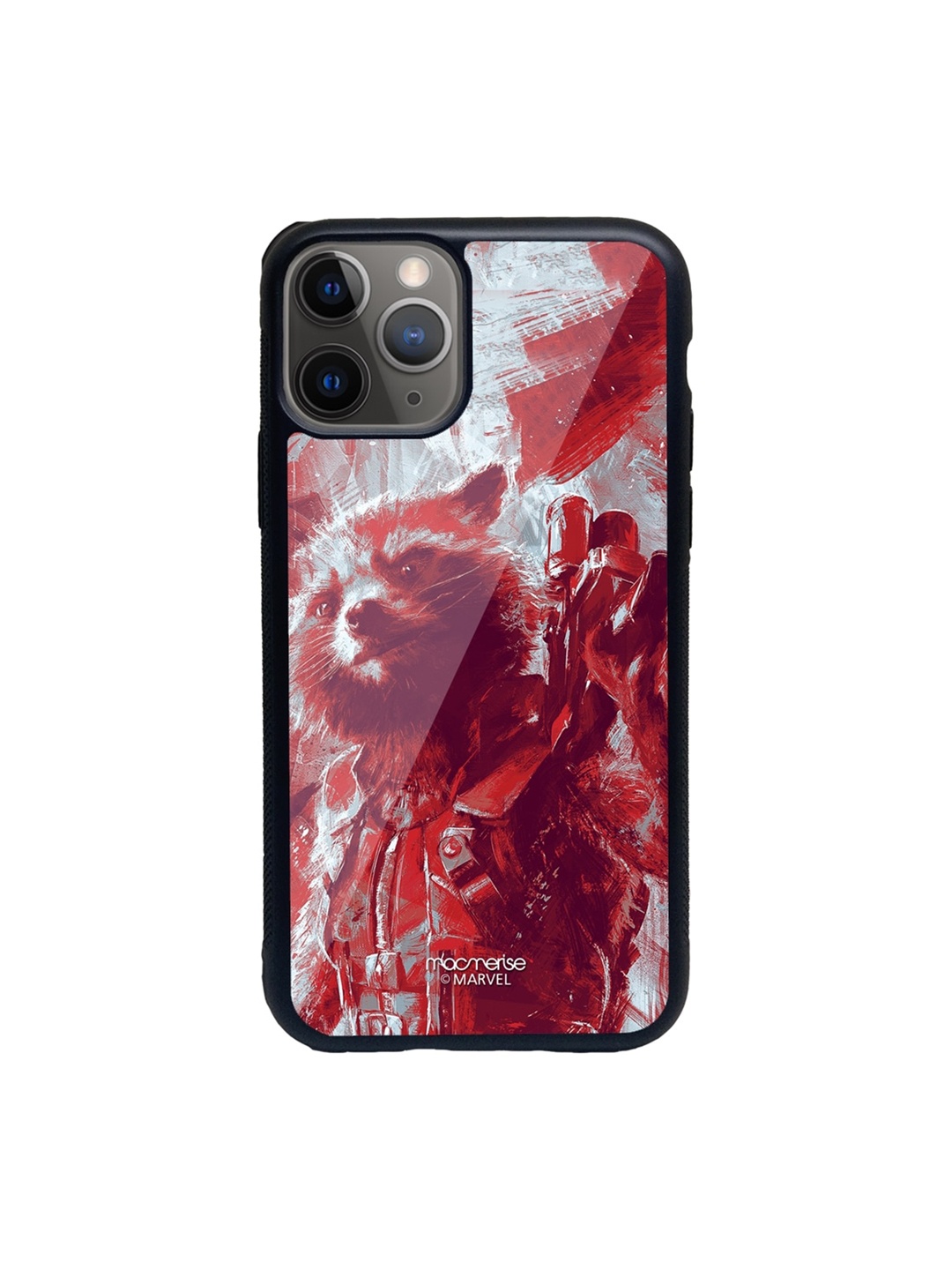 

Macmerise Black & Red Charcoal Art Rocket Glass iPhone 11 Pro Max Phone Case