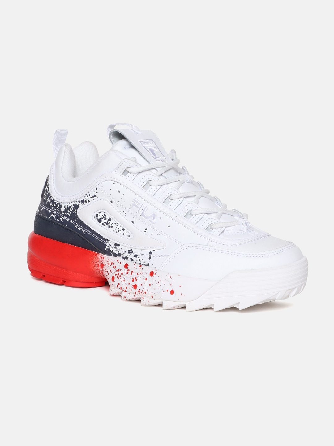 

FILA Men White Printed Leather Casual Sneakers