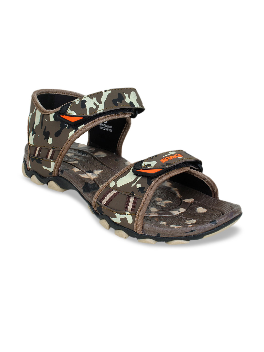 

Space Men Brown Printed Comfort Sandals