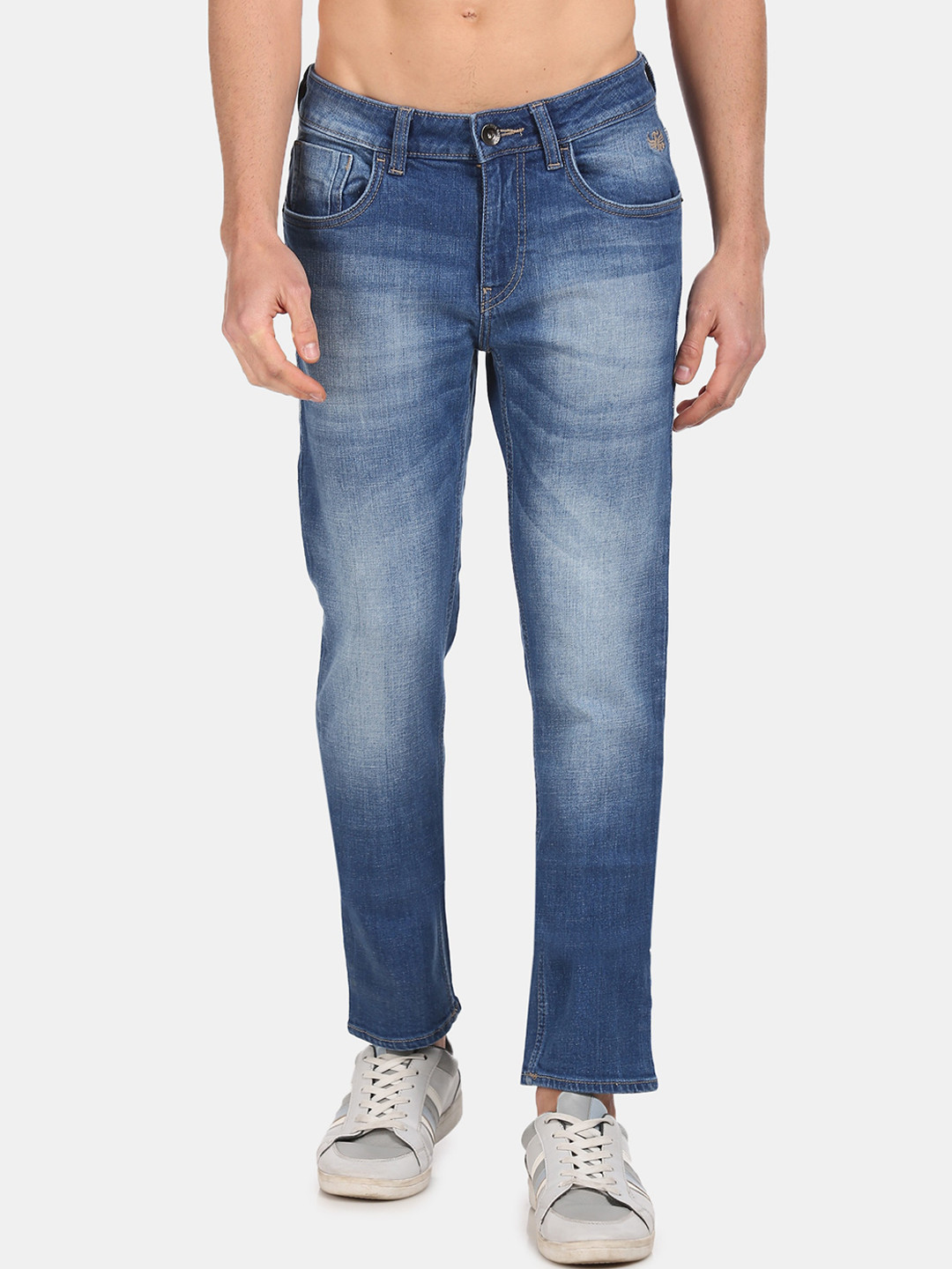 

Flying Machine Men Blue Slim Fit Mid-Rise Clean Look Stretchable Jeans