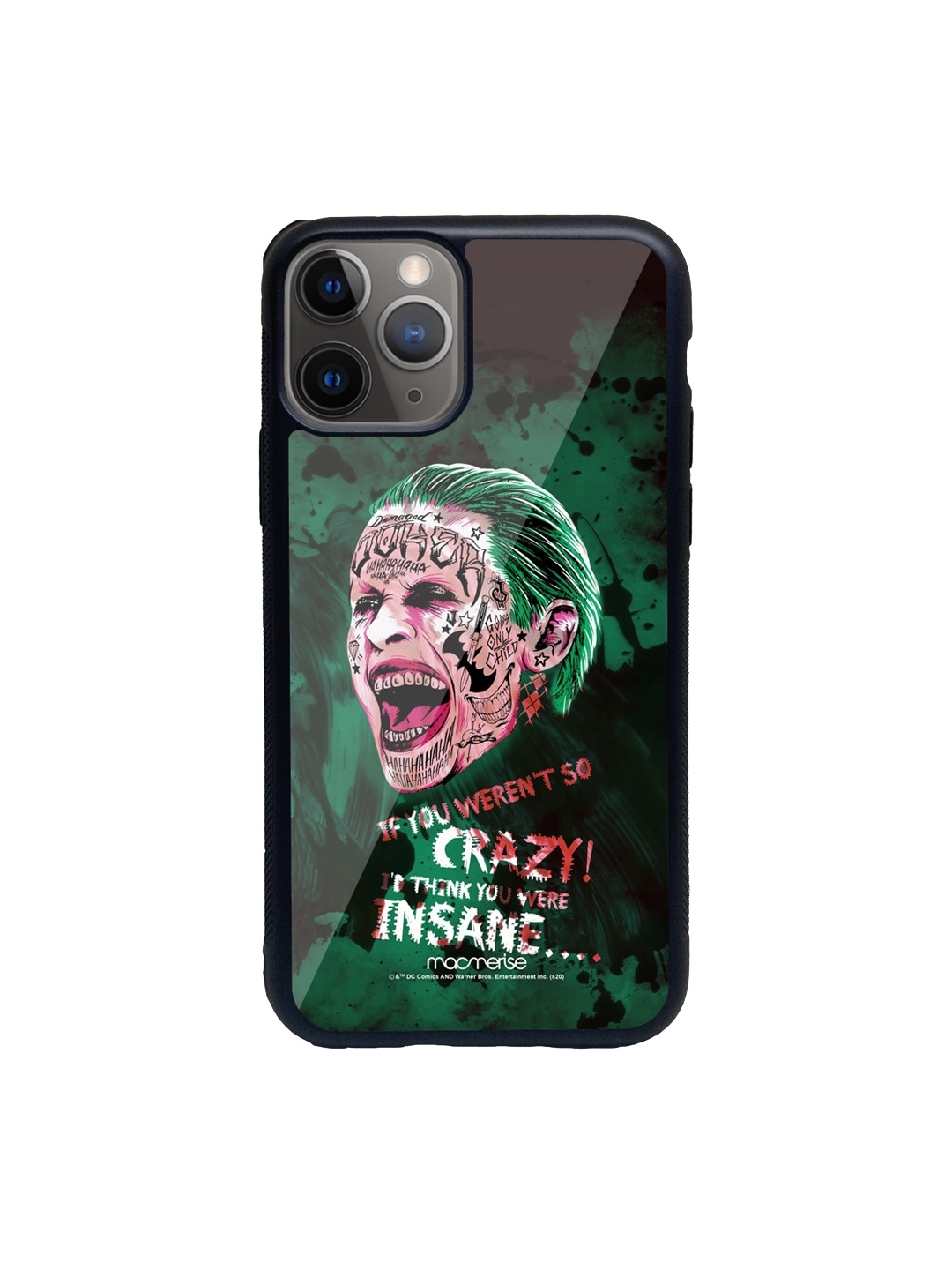 

macmerise Black & Green Crazy Insane Joker Glass iPhone 11 Pro Max Phone Case