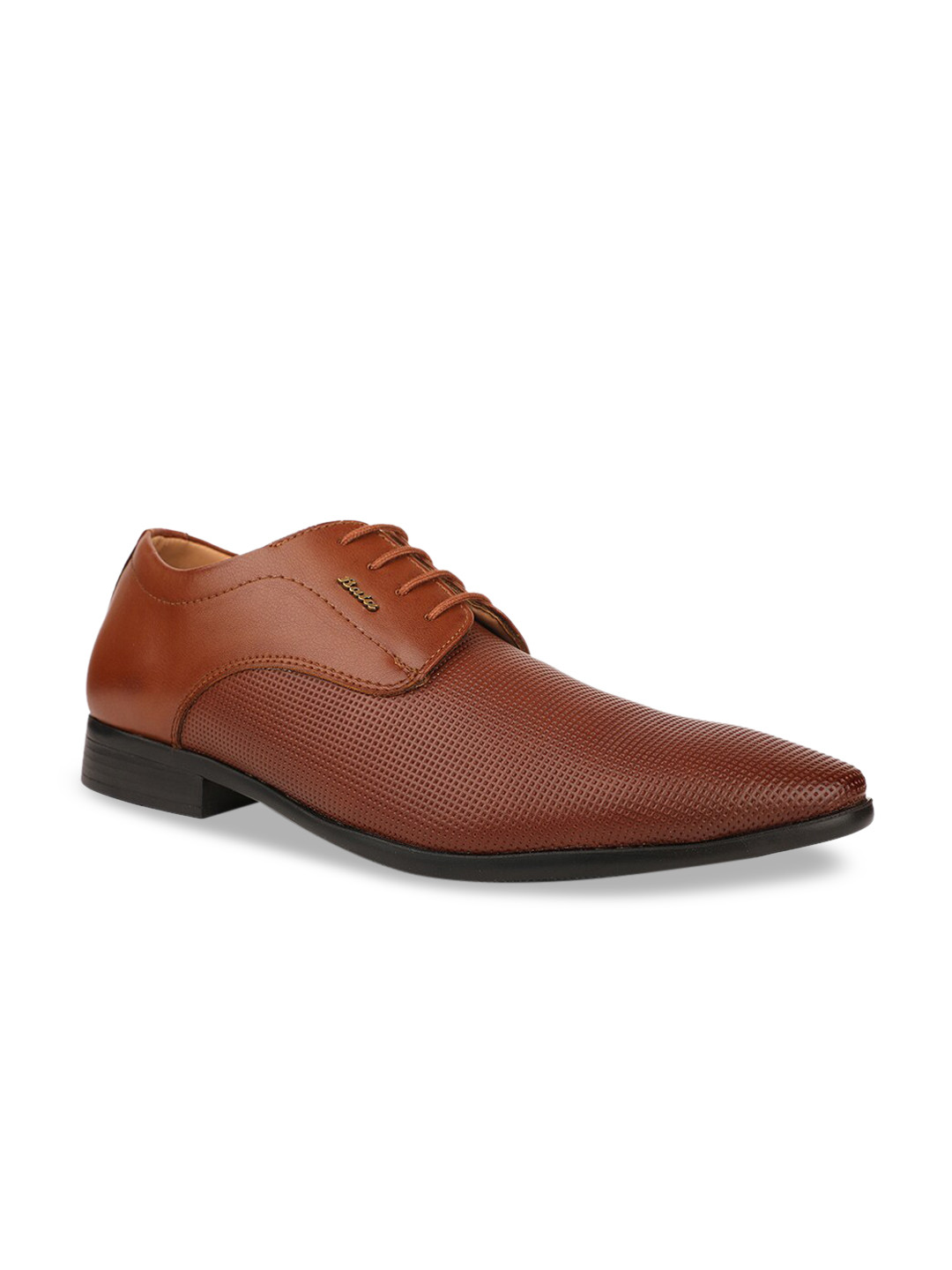 

Bata Men Brown Solid Formal Derbys