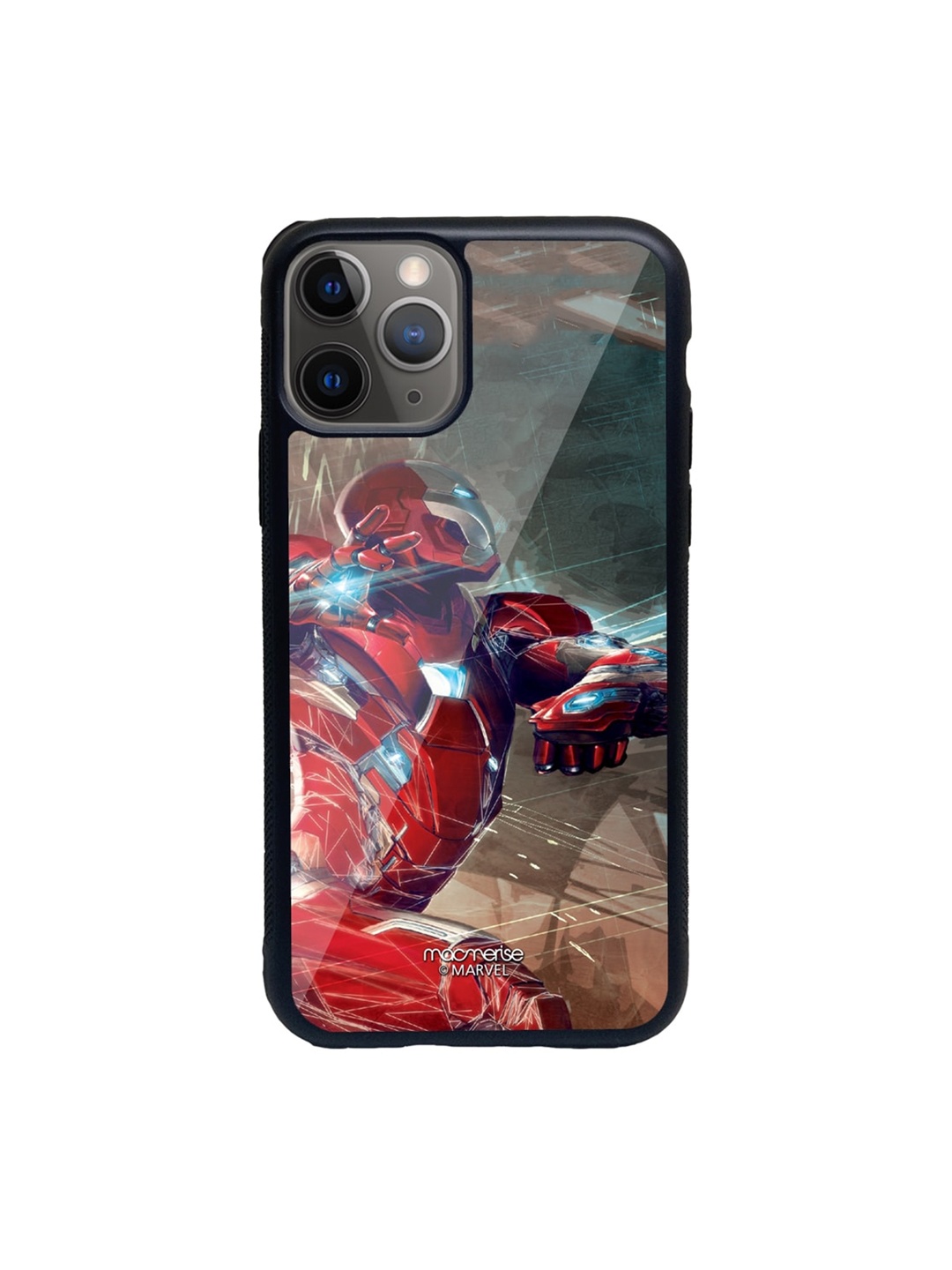 

macmerise Red & Blue Ironman Attack Printed iPhone 11 Pro Max Back Case