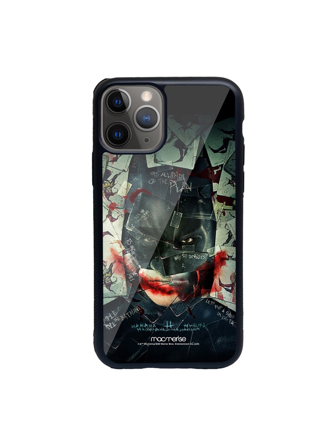 

macmerise Green & Black Bat Joker Glass Phone iPhone 11 Pro Max Case