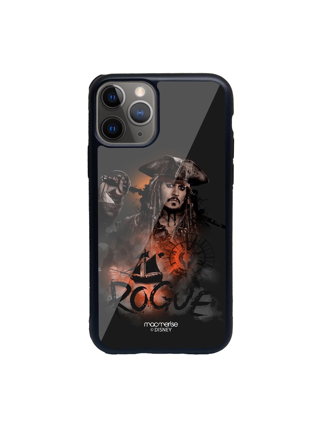 

macmerise Black & Orange Rogue Jack Pattern iPhone 11 Pro Max Back Case
