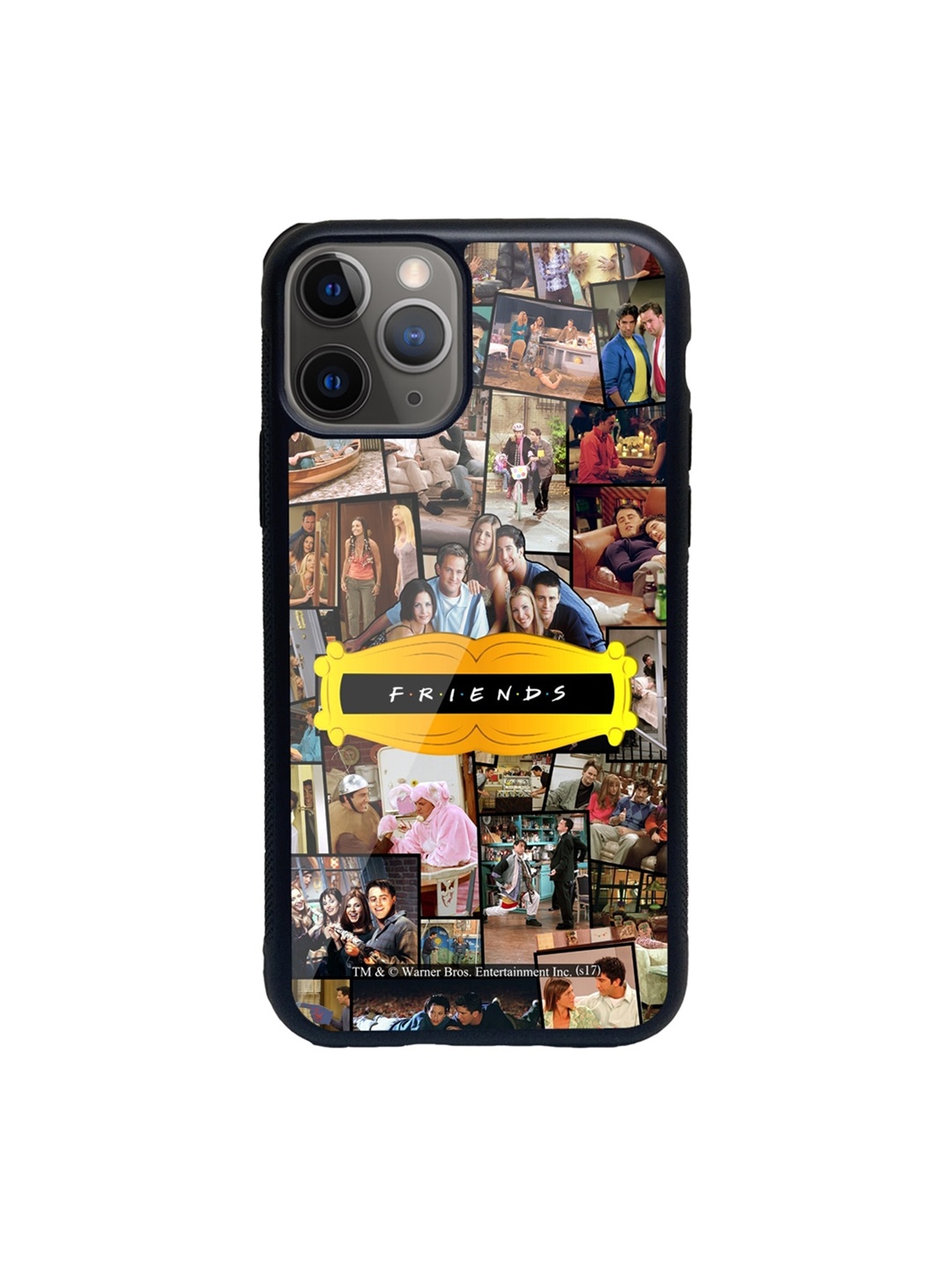 

macmerise Beige & Yellow Friends Collage Glass iPhone 11 Pro Max Phone Case