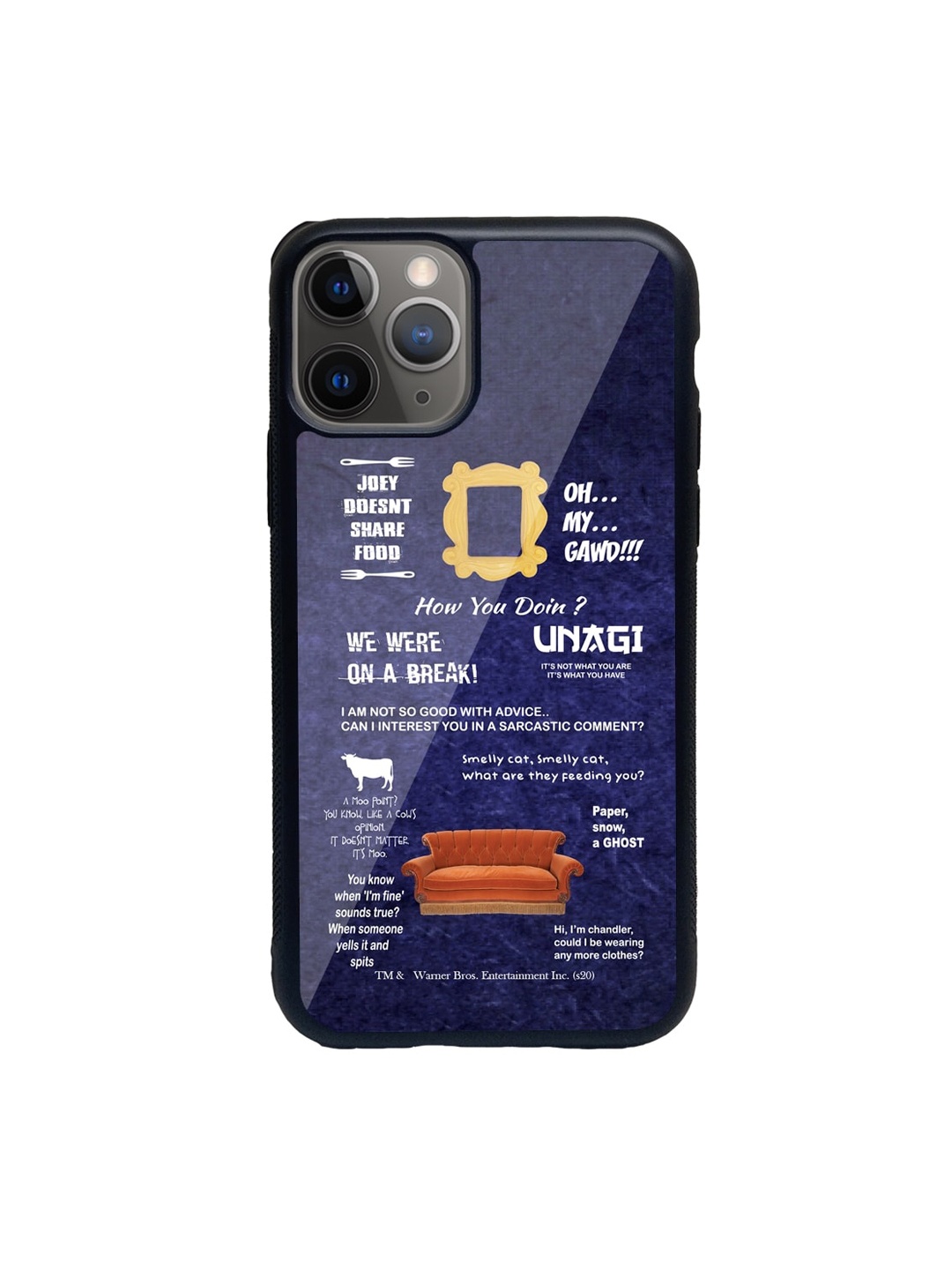 

macmerise Blue Friends Essentials iPhone 11 Pro Max Back Case