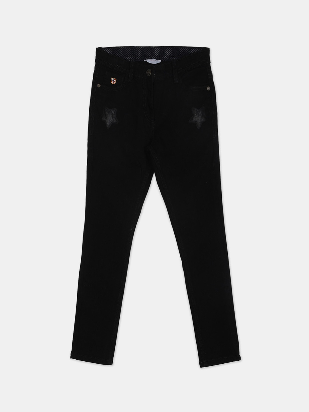 

U.S. Polo Assn. Kids Girls Black Slim Fit Mid-Rise Clean Look Jeans