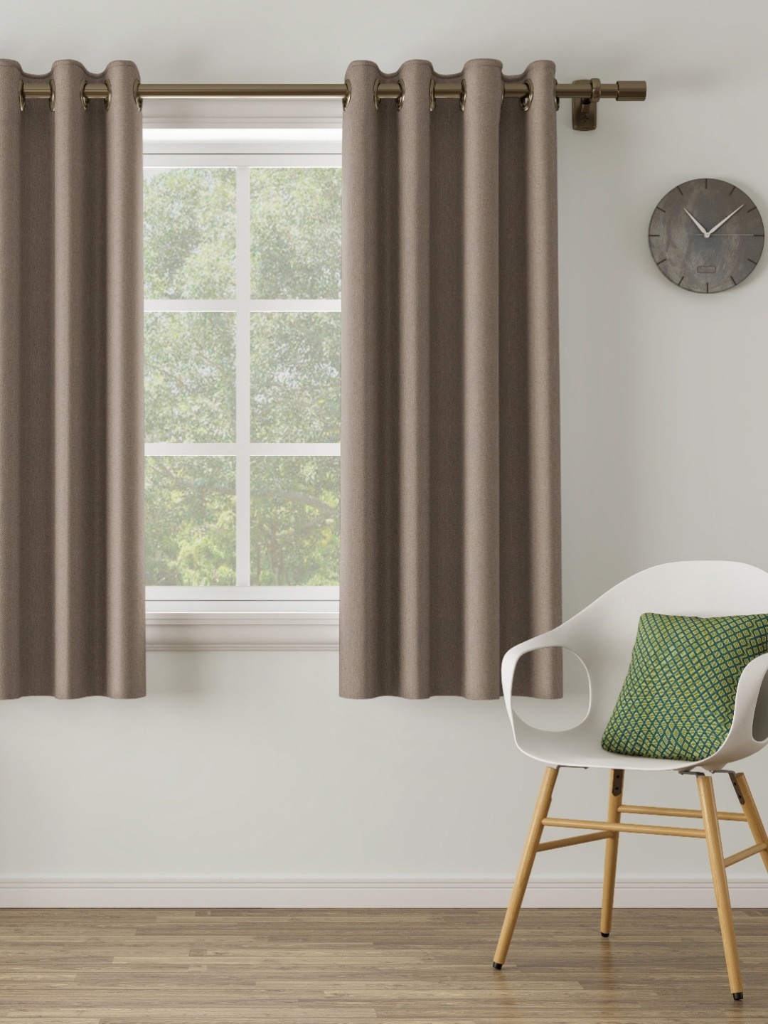 

DDecor Brown Single Sheer Curtain