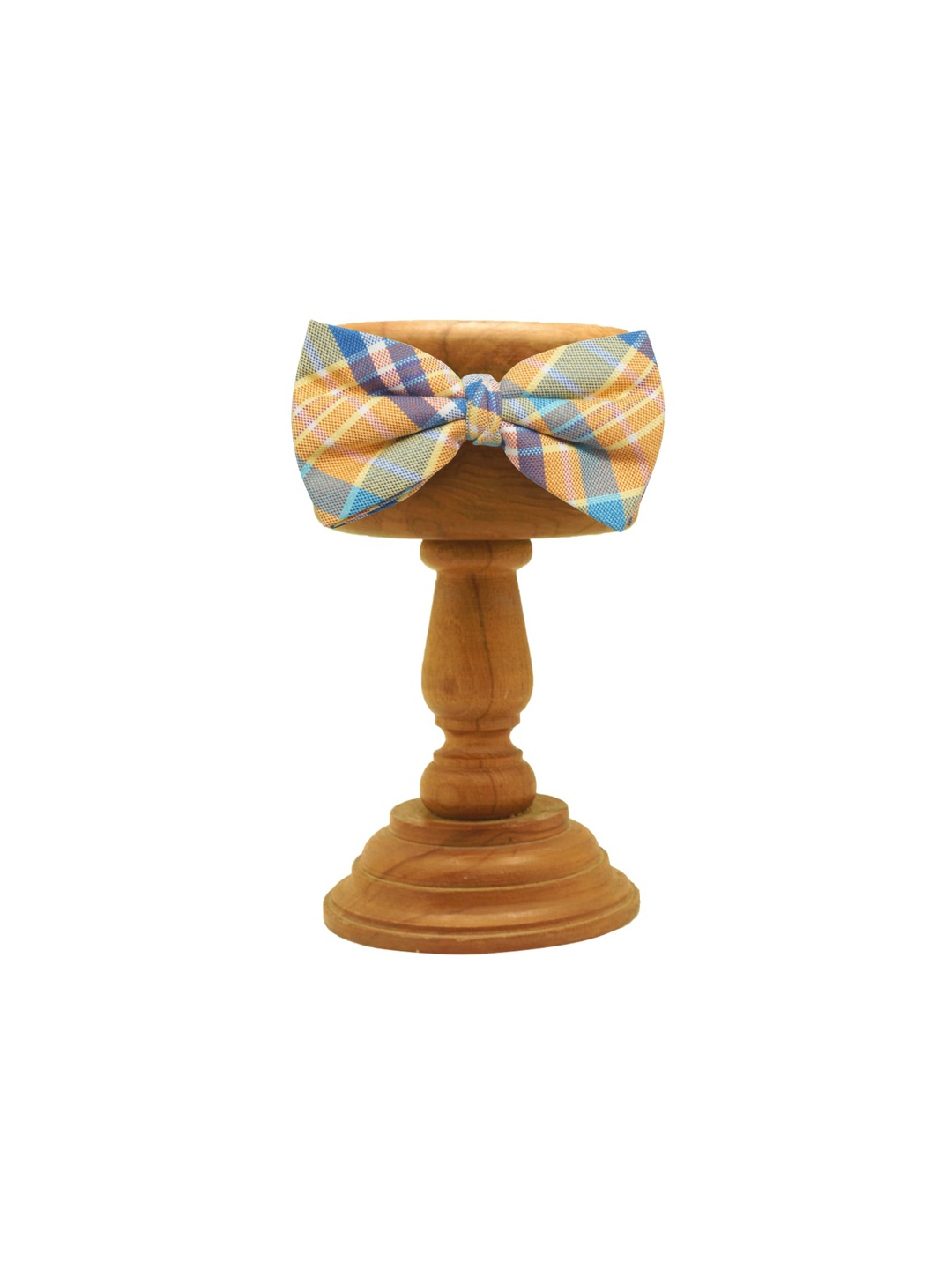 

The Tie Hub Yellow & Blue Checked Pre-Tied Bow Tie