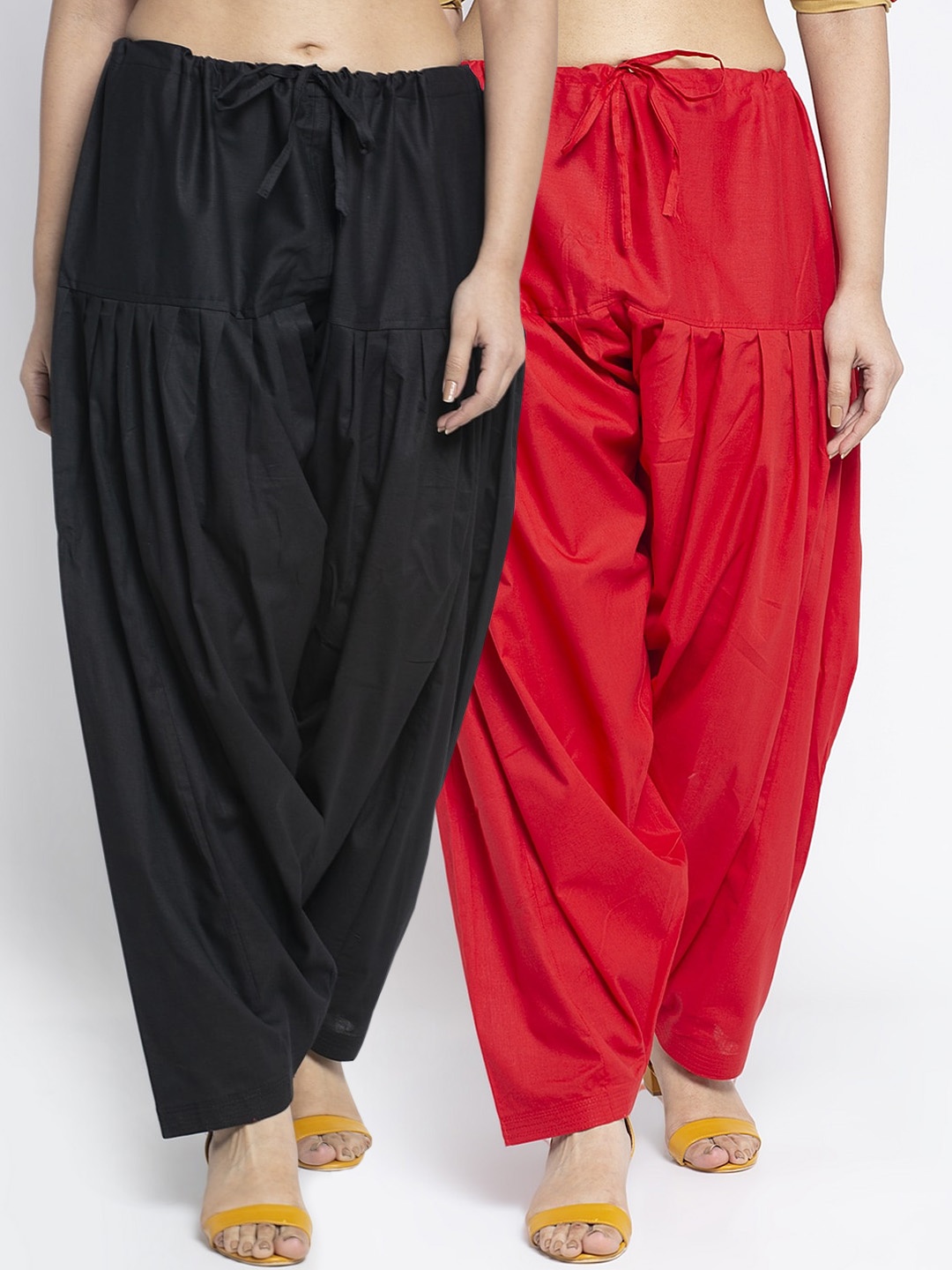 

GRACIT Women Pack Of 2 Solid Salwars, Black