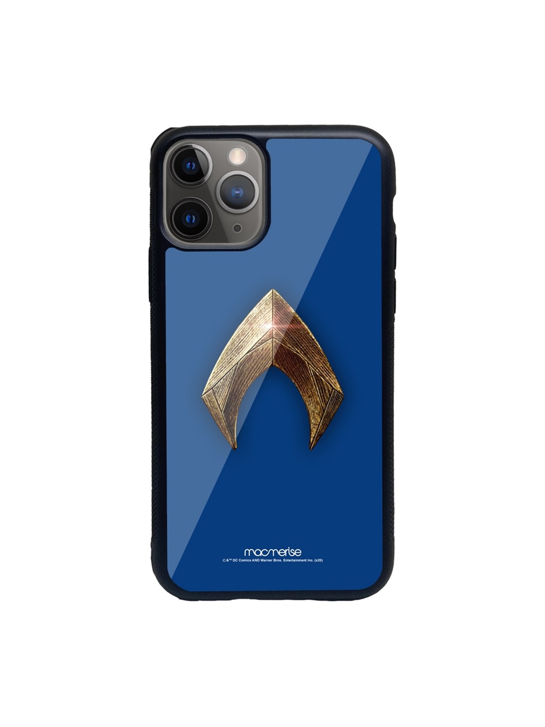 

macmerise Blue & Copper-Toned Logo Aquaman Pattern iPhone 11 Pro Max Back Case