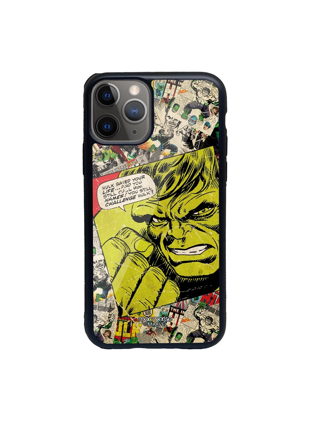 

macmerise Green & Off-White Comic Hulk Printed iPhone 11 Pro Max Back Case