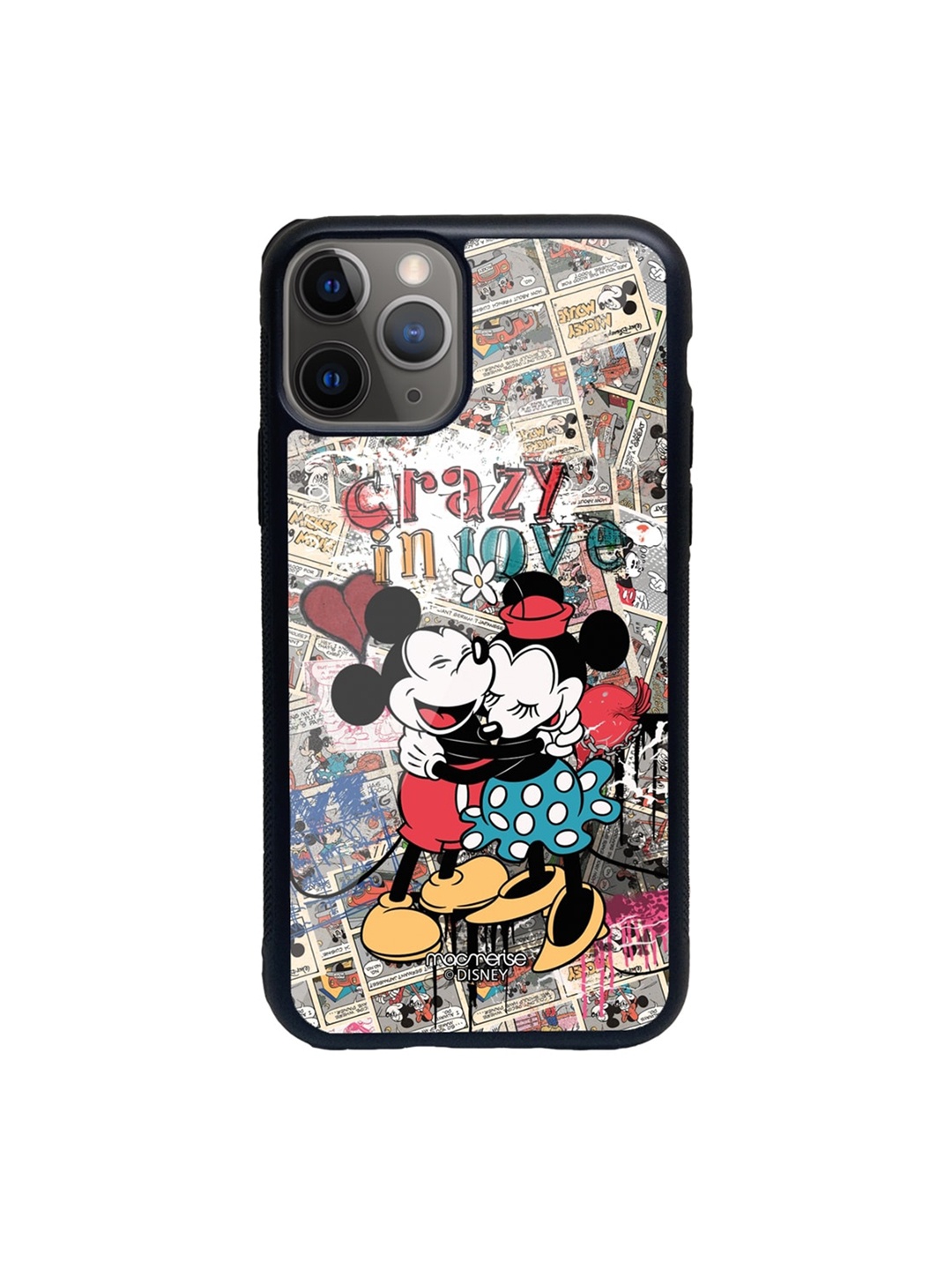 

macmerise Black & Red Crazy in love Glass iPhone 11 Pro Max Phone Case
