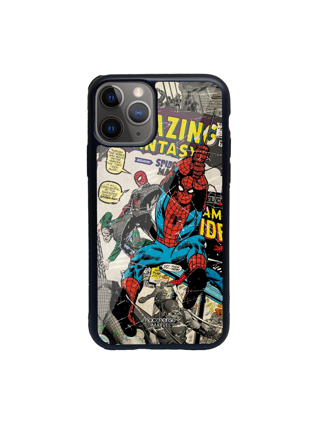 

macmerise Red & Blue Comic Spidey Pattern iPhone 11 Pro Max Back Case