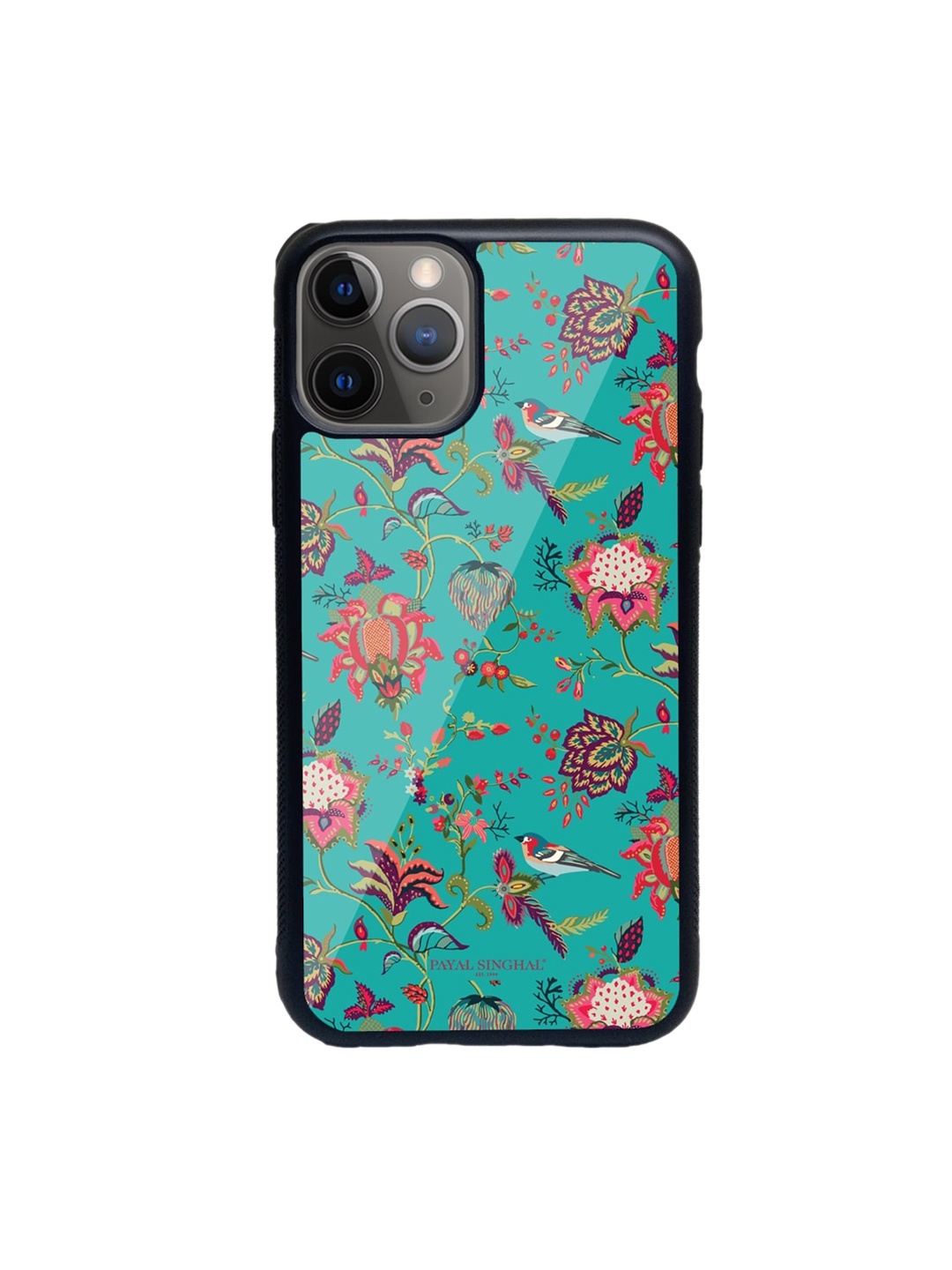 

macmerise Teal-Green & Pink Payal Singhal Chidiya Printed iPhone 11 Pro Max Back Case