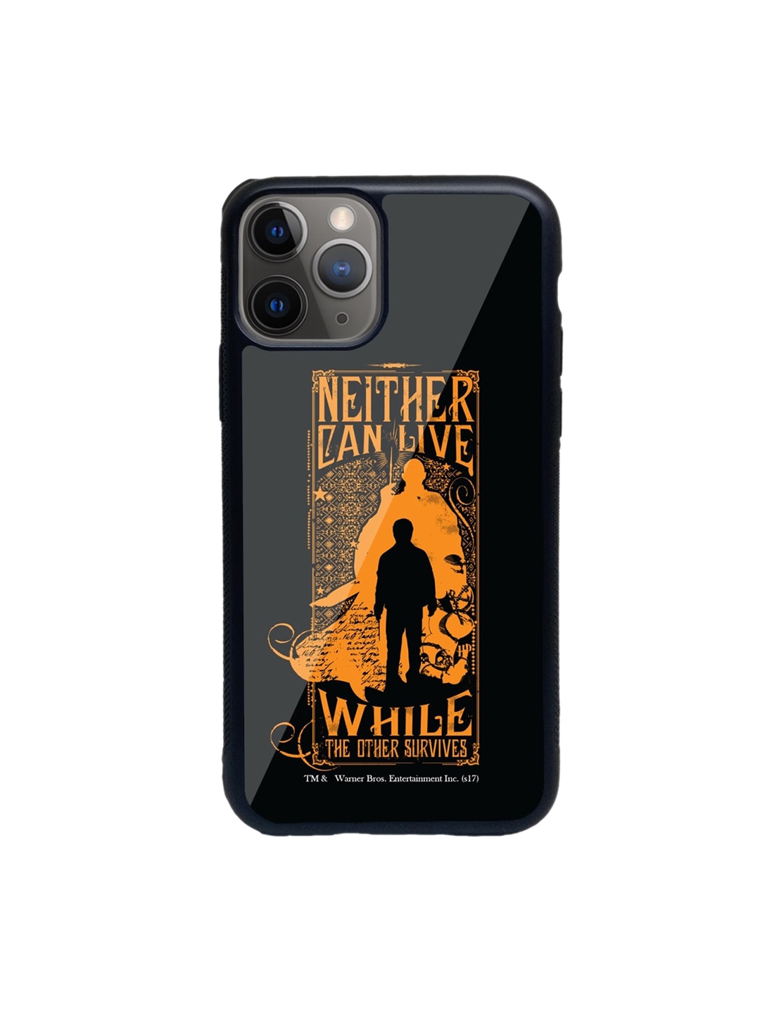 

macmerise Black & Orange Harry Vs Voldemort Printed iPhone 11 Pro Max Back Case