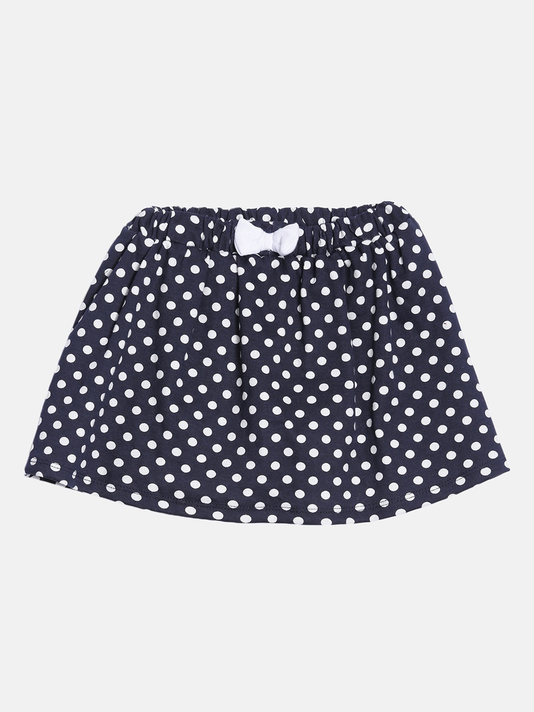 

Kryptic Girls Navy Blue & White Printed Knee-Length Skorts