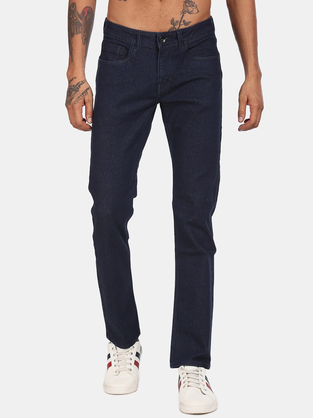 

Flying Machine Men Blue Slim Fit Mid-Rise Stretchable Clean Look Jeans