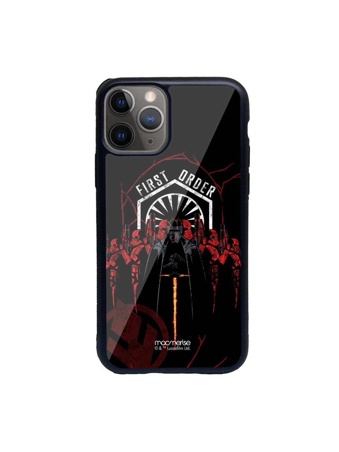 

macmerise Black& Red First Order Glass Phone Case for iPhone 11 Pro Max