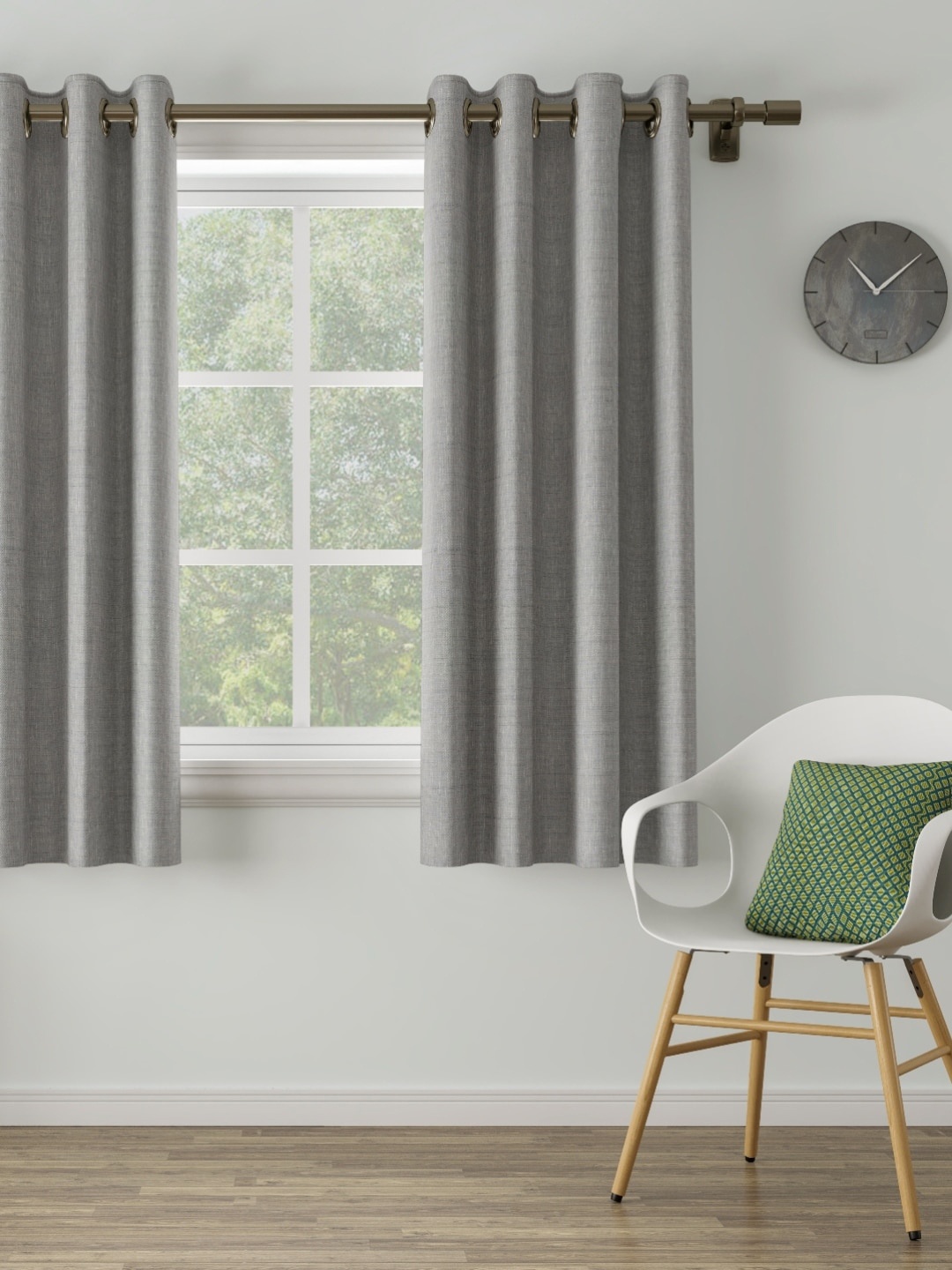 

DDecor Grey Single Window Curtain