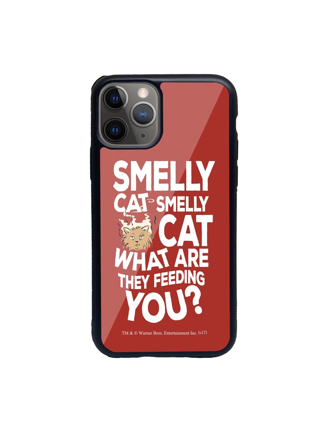 

macmerise Red & White Friends Smelly Cat Glass iPhone 11 Pro Max Phone Case