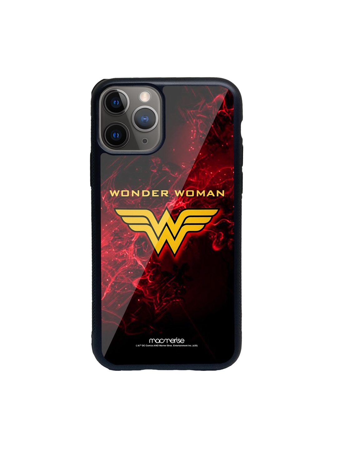 

macmerise Maroon & Yellow Emblem Wonder Woman Glass iPhone 11 Pro Max Phone Case