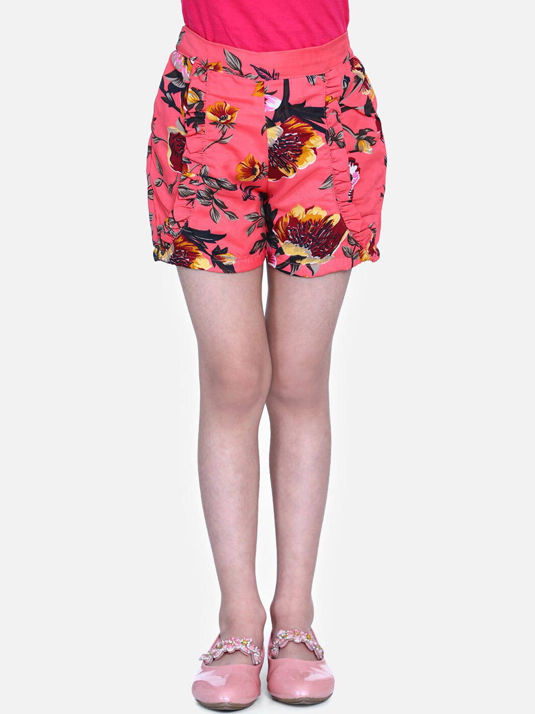 

Cutiekins Girls Coral Printed Regular Fit Shorts