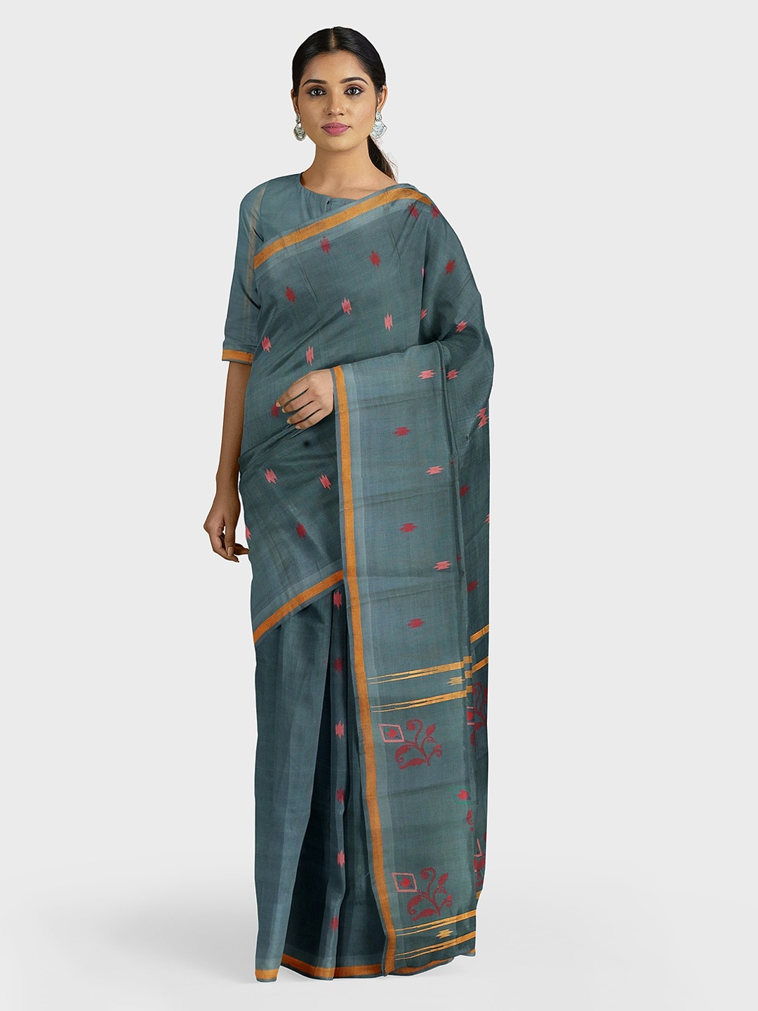 

APCO Green Woven Design Pure Cotton Saree