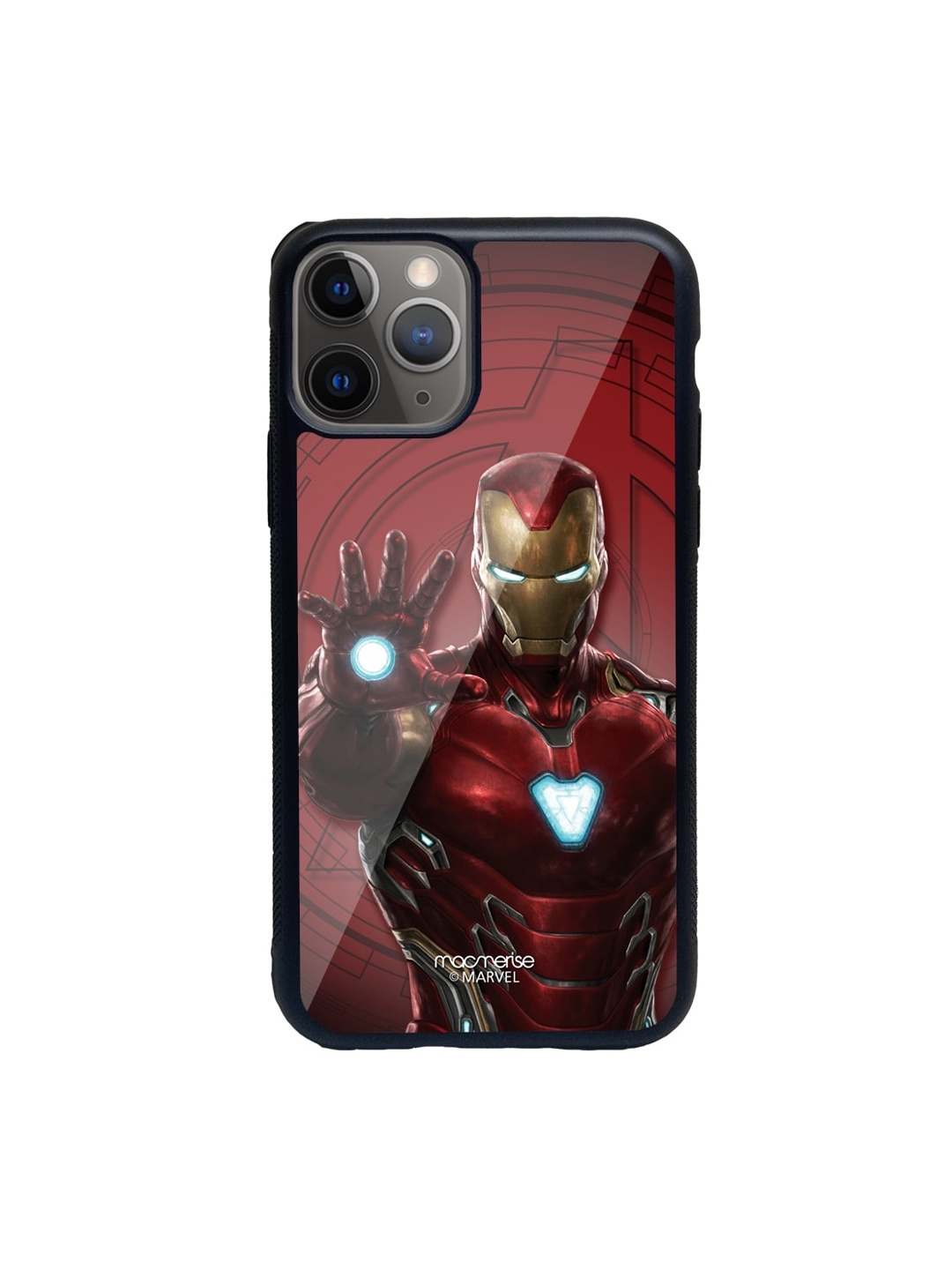 

macmerise Red & Gold-Toned Iron Man Mark L Armor Pattern iPhone 11 Pro Max Back Case