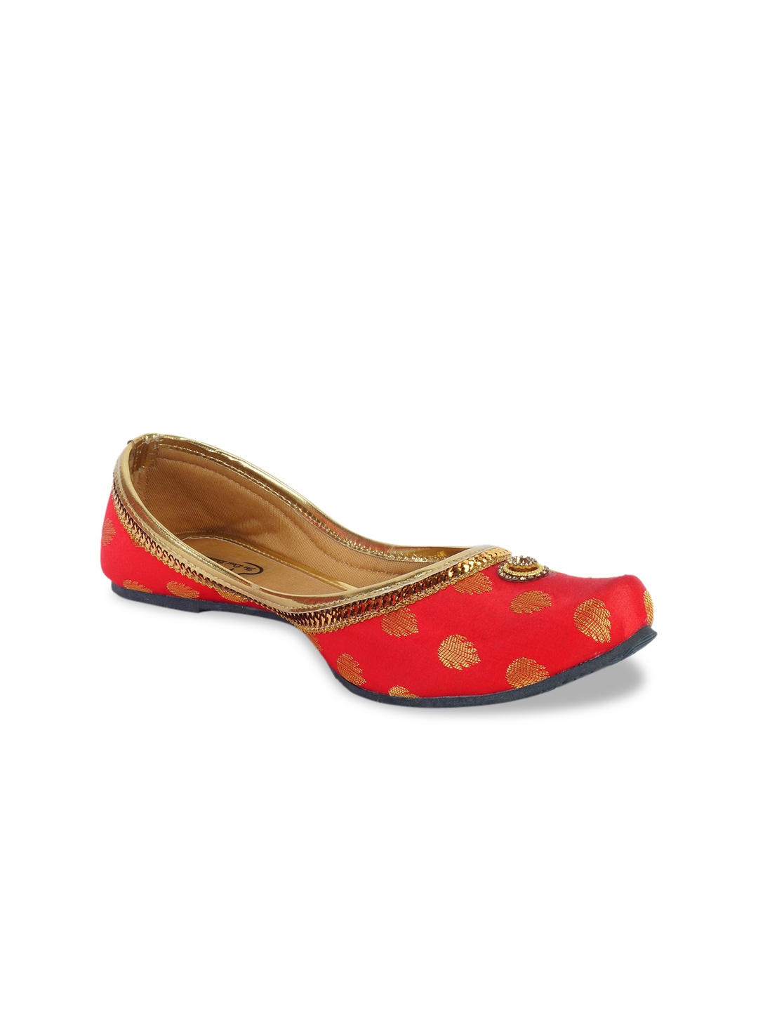 

The Desi Dulhan Women Red Printed Ballerinas