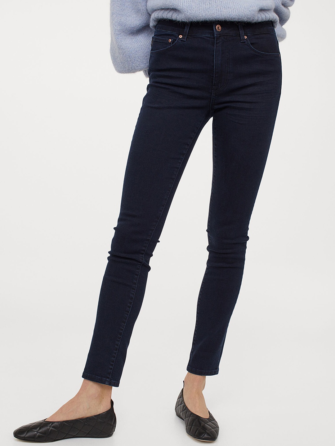 

H&M Women Blue Shaping Skinny Regular Jeans