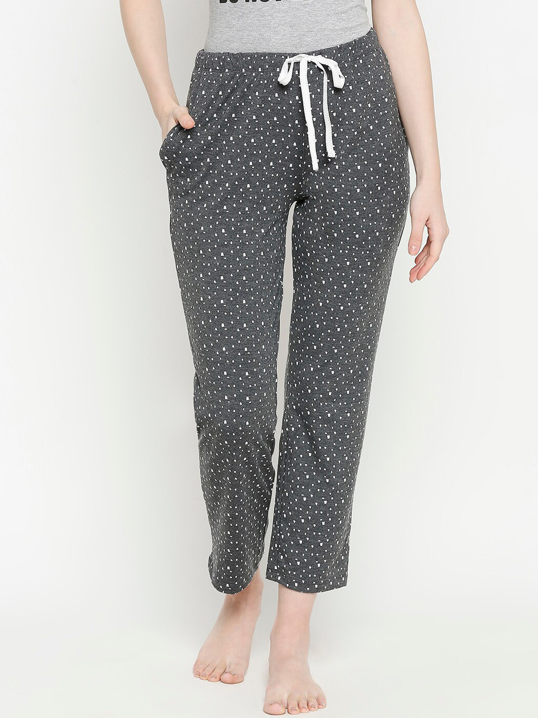 

Dreamz by Pantaloons Women Grey Printed Lounge Pants