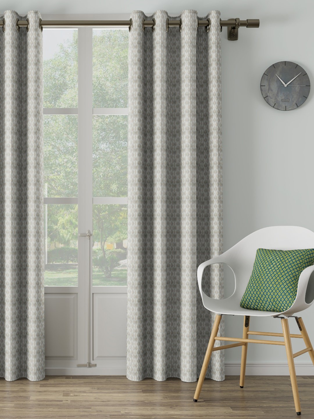 

DDecor Grey Single Long Door Curtain