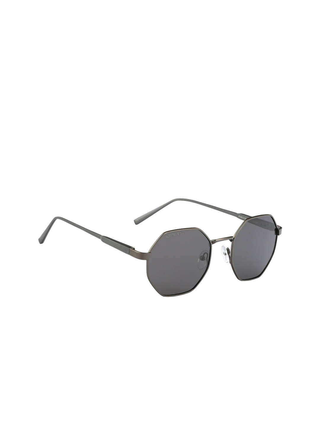 

ROYAL SON Unisex Black Lens & Gunmetal-Toned Round Sunglasses CHI00107-C2